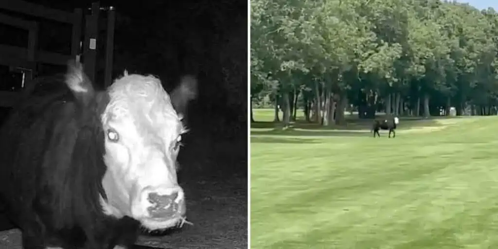 Kuh versteckt sich monatelang auf einem Golfplatz - der Grund dafür ist einfach herzzerreißend