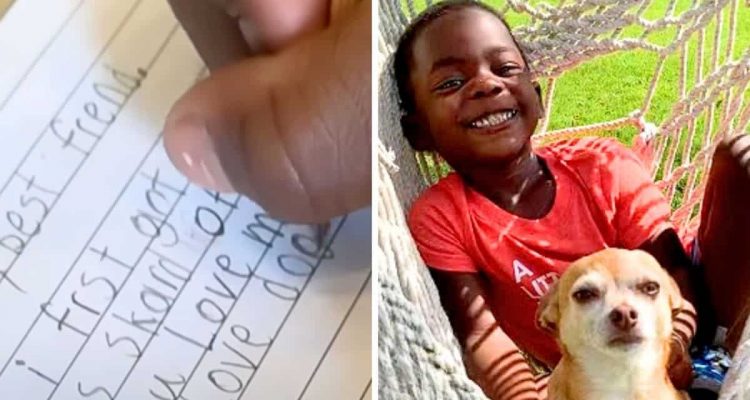 Unglaublich berührend- Kleiner Junge schreibt den niedlichsten Brief an seinen 16 Jahre alten Hund