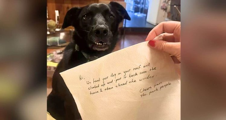 Frau lässt Hund allein Zuhause – als sie wiederkommt, findet sie eine schockierende Notiz an der Tür